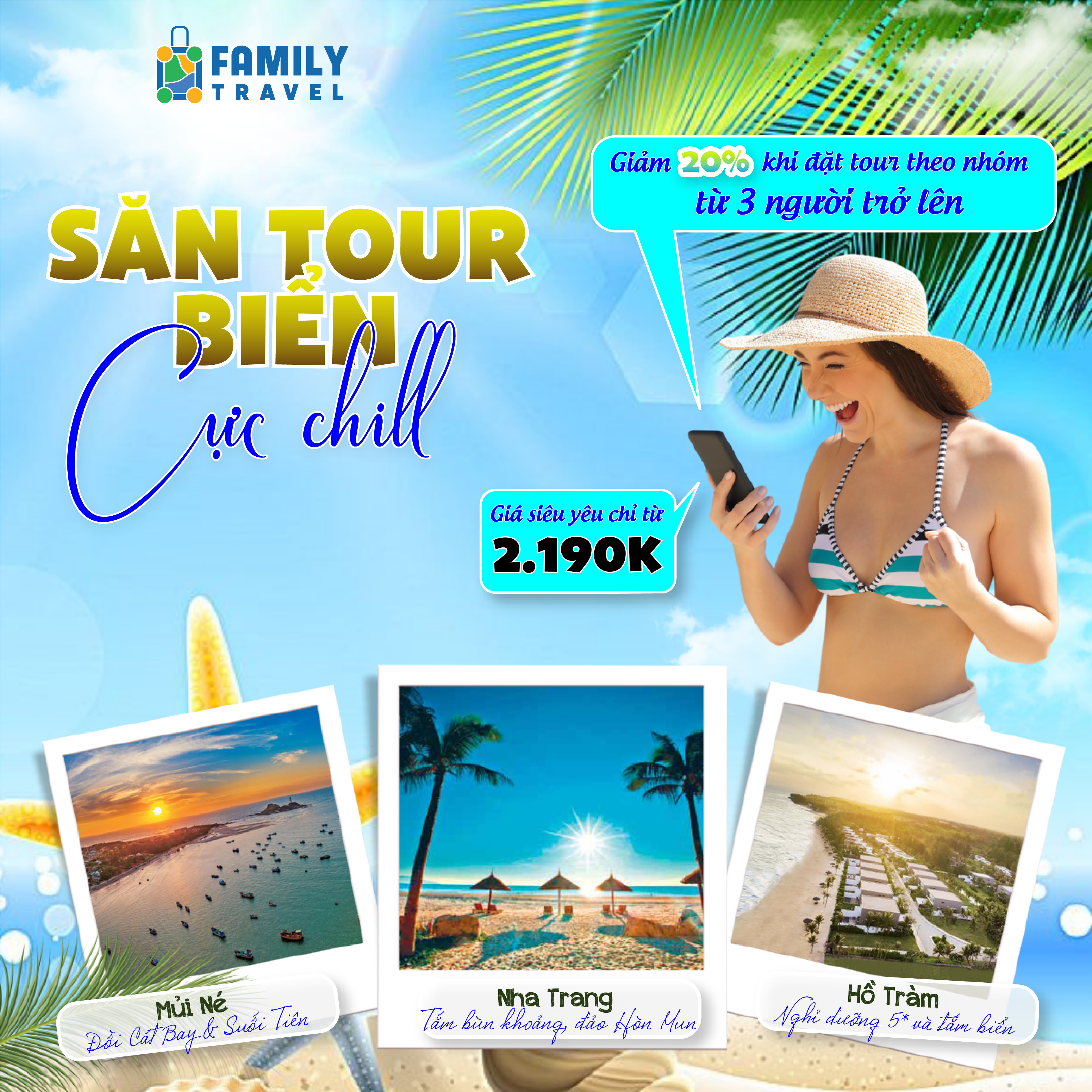Săn Tour Biển Cực Chill Với Family Travel – Giá Siêu Yêu Từ 2.190.000 VNĐ